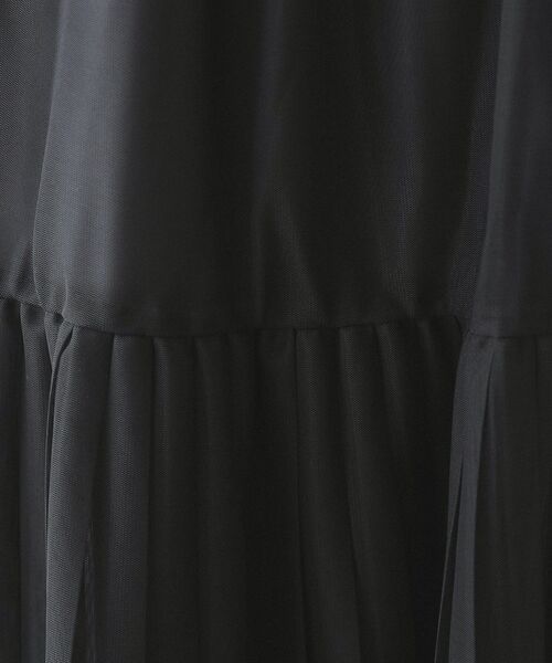 OPAQUE.CLIP（オペークドットクリップ）の「◆チュールプリーツティアードスカート【洗濯機洗い可】（スカート・レディース・ブラック/チャコールグレー・36/38/40）」の6枚目の写真