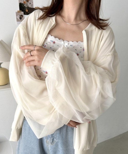 【美品】ANDREA & Coシアーシャイニーブルゾン+チュールレイヤードパンツ GLAMOROUS ANDY Fashion Press 06 COLLECTION 02】ワンカラー