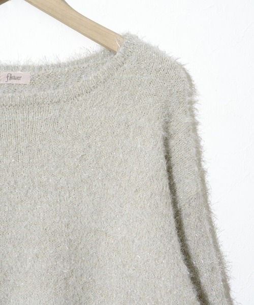 flower（フラワー）の「パーティーシャギーニット（ニット/セーター・レディース・ピンク/カーキ・FREE）」の5枚目の写真