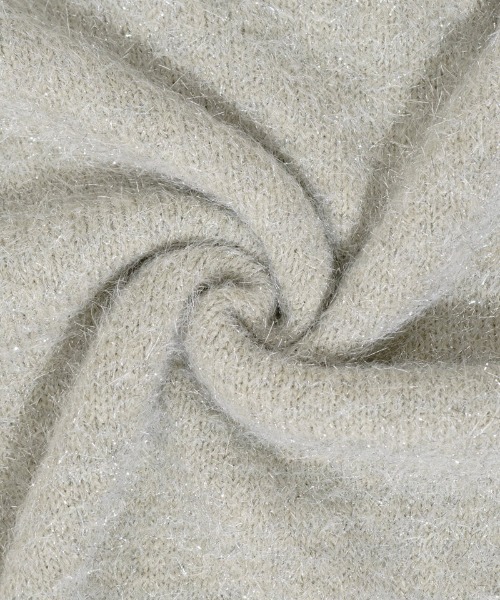 flower（フラワー）の「パーティーシャギーニット（ニット/セーター・レディース・ピンク/カーキ・FREE）」の3枚目の写真