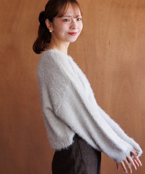 flower（フラワー）の「パーティーシャギーニット（ニット/セーター・レディース・ピンク/カーキ・FREE）」の19枚目の写真