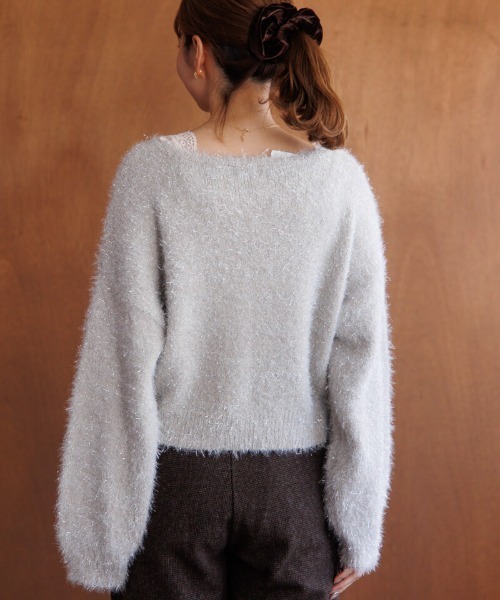 flower（フラワー）の「パーティーシャギーニット（ニット/セーター・レディース・ピンク/カーキ・FREE）」の20枚目の写真