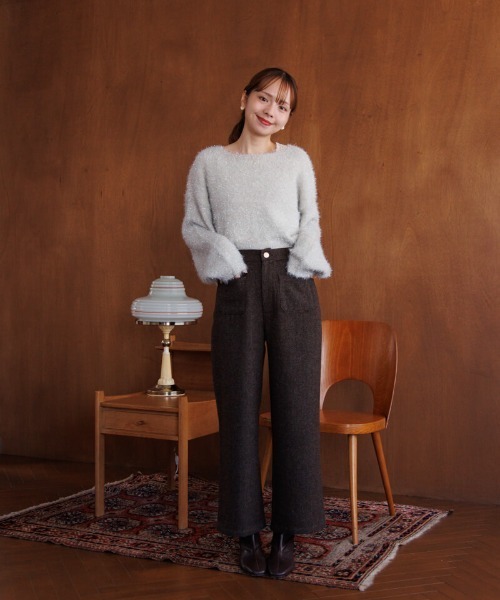 flower（フラワー）の「パーティーシャギーニット（ニット/セーター・レディース・ピンク/カーキ・FREE）」の21枚目の写真