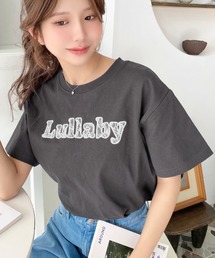 レースロゴ刺繍半袖Tシャツ