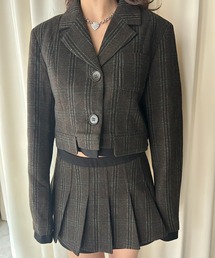 AnyFood Universe | 【AnyFood Universe】 ストライプショートウールジャケット UNI24a048(その他アウター)