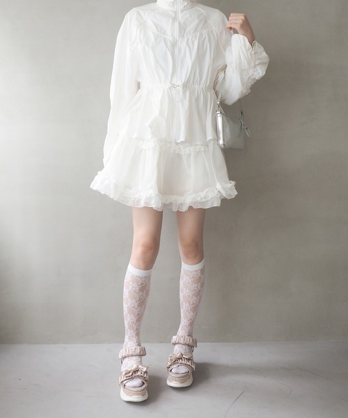 byあしながおじさん（バイアシナガオジサン）の「厚底ギャザーリボンサンダル　8990005（サンダル・レディース・ピンク/アイボリー/ブラック/オフホワイト/ピンクベージュ・LL/L/M/S）」の16枚目の写真