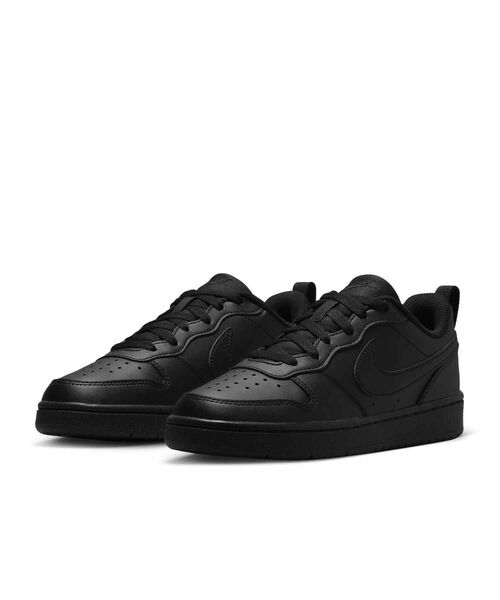 NIKE（ナイキ）の「ナイキ コート ボロー LOW リクラフト ジュニアシューズ / Nike Court Borough Low Recraft Big Kids' Shoes DV5456-002 Black（スニーカー・キッズ・ブラック・23/24/25/22.5/24.5/23.5）」の6枚目の写真