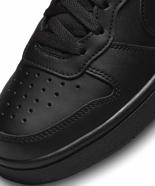 NIKE（ナイキ）の「ナイキ コート ボロー LOW リクラフト ジュニアシューズ / Nike Court Borough Low Recraft Big Kids' Shoes DV5456-002 Black（スニーカー・キッズ・ブラック・23/24/25/22.5/24.5/23.5）」の8枚目の写真
