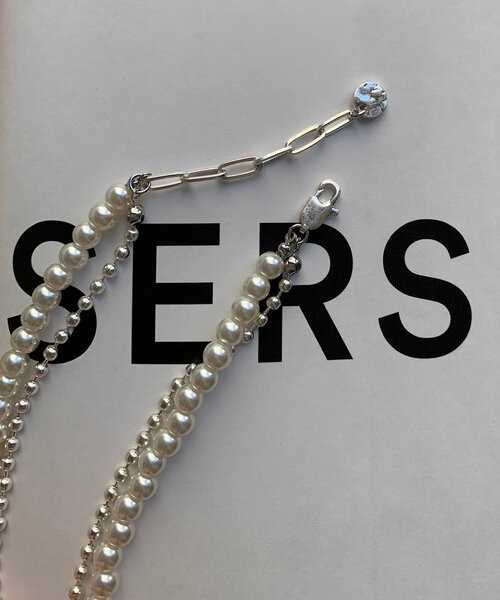 DouDou(ドゥドゥ)の「パール×ボールチェーンネックレス(ネックレス・レディース・ゴールド/シルバー・FREE)」の9枚目の写真