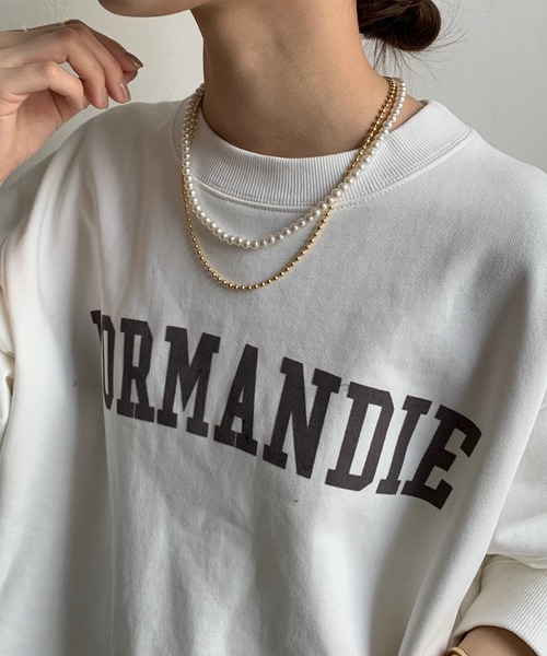 DouDou(ドゥドゥ)の「パール×ボールチェーンネックレス(ネックレス・レディース・ゴールド/シルバー・FREE)」の5枚目の写真