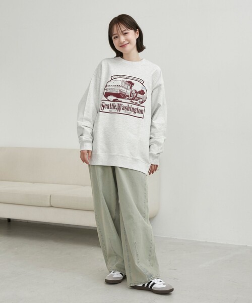 PENNEYS(ぺニーズ)の「Penneys(ぺニーズ)別注クリアコットンロゴプリントスウェット(スウェット・メンズ・ネイビー/ホワイト/ライトグレー・M/L/XL)」の4枚目の写真