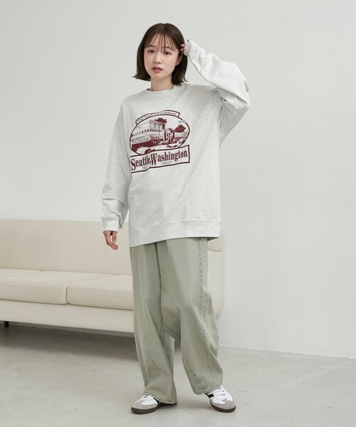 PENNEYS(ぺニーズ)の「Penneys(ぺニーズ)別注クリアコットンロゴプリントスウェット(スウェット・メンズ・ネイビー/ホワイト/ライトグレー・M/L/XL)」の6枚目の写真