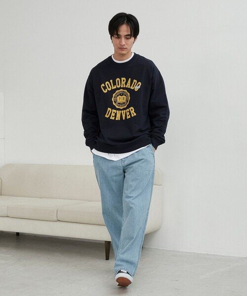 PENNEYS(ぺニーズ)の「Penneys(ぺニーズ)別注クリアコットンロゴプリントスウェット(スウェット・メンズ・ネイビー/ホワイト/ライトグレー・M/L/XL)」の9枚目の写真