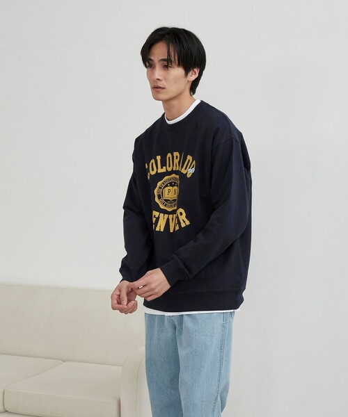 PENNEYS(ぺニーズ)の「Penneys(ぺニーズ)別注クリアコットンロゴプリントスウェット(スウェット・メンズ・ネイビー/ホワイト/ライトグレー・M/L/XL)」の12枚目の写真