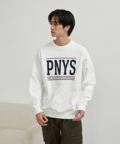 PENNEYS(ぺニーズ)の「Penneys(ぺニーズ)別注クリアコットンロゴプリントスウェット(スウェット・メンズ・ネイビー/ホワイト/ライトグレー・M/L/XL)」の15枚目の写真