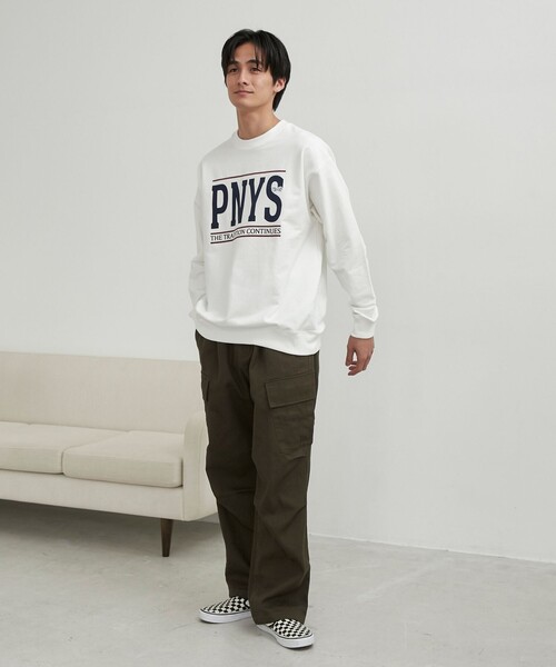 PENNEYS(ぺニーズ)の「Penneys(ぺニーズ)別注クリアコットンロゴプリントスウェット(スウェット・メンズ・ネイビー/ホワイト/ライトグレー・M/L/XL)」の16枚目の写真