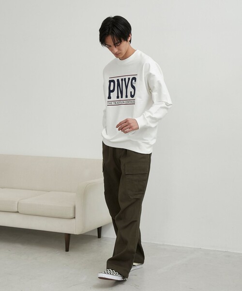 PENNEYS(ぺニーズ)の「Penneys(ぺニーズ)別注クリアコットンロゴプリントスウェット(スウェット・メンズ・ネイビー/ホワイト/ライトグレー・M/L/XL)」の18枚目の写真
