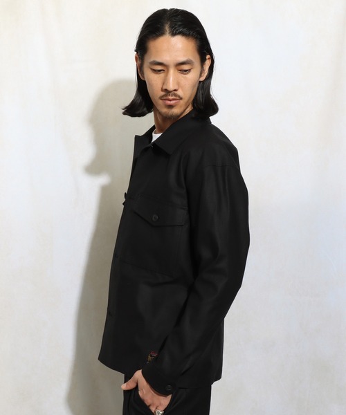 ROTAR（ローター）の「Back satin Military shirt（シャツ/ブラウス・メンズ・ブラック/オリーブ・MEDIUM/LARGE/X-LARGE）」の12枚目の写真