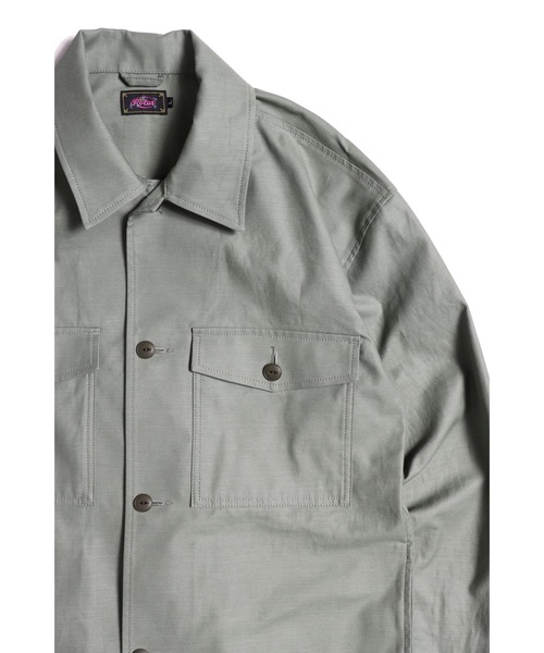 ROTAR（ローター）の「Back satin Military shirt（シャツ/ブラウス・メンズ・ブラック/オリーブ・MEDIUM/LARGE/X-LARGE）」の5枚目の写真