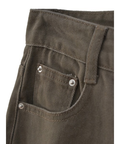 Reurie'（レウリィ）の「ハイライズワイドストレートデニム／highrise wide straight denim ロング丈 ルーズ ベーシック 大人カジュアル シンプル ブラウン ブラック（デニムパンツ・レディース・ブラック/ブラウン・M/S）」の11枚目の写真