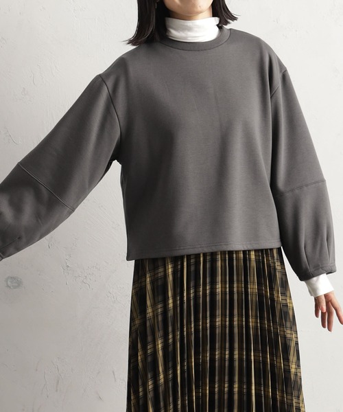 FOUND GOOD（ファウンドグッド）の「ウラシャギーPO（Tシャツ/カットソー・レディース・ベージュ/グリーン系2/グレー系8/ブラック・S/M/L）」の2枚目の写真