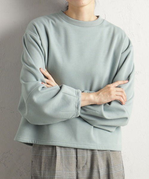 FOUND GOOD（ファウンドグッド）の「ウラシャギーPO（Tシャツ/カットソー・レディース・ベージュ/グリーン系2/グレー系8/ブラック・S/M/L）」の4枚目の写真