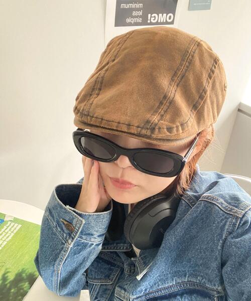 WEGO（ウィゴー）の「WEGO/ヴィンテージPUハンチング（ハンチング/ベレー帽・レディース・ブラウン/ブラック・FREE）」の7枚目の写真