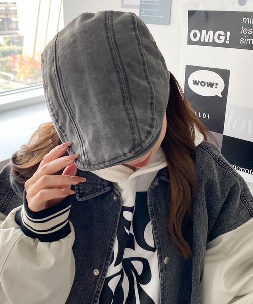 WEGO（ウィゴー）の「WEGO/ヴィンテージPUハンチング（ハンチング/ベレー帽・レディース・ブラウン/ブラック・FREE）」の3枚目の写真