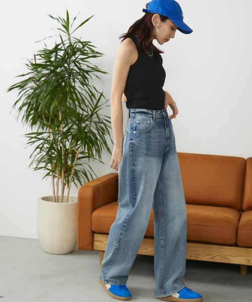 Auntie Rosa Holiday(アンティローザホリデー)の「カップ付きテレコアメスリタンク(タンクトップ・レディース・ブラウン/ネイビー/オフホワイト/ブラック・FREE)」の17枚目の写真