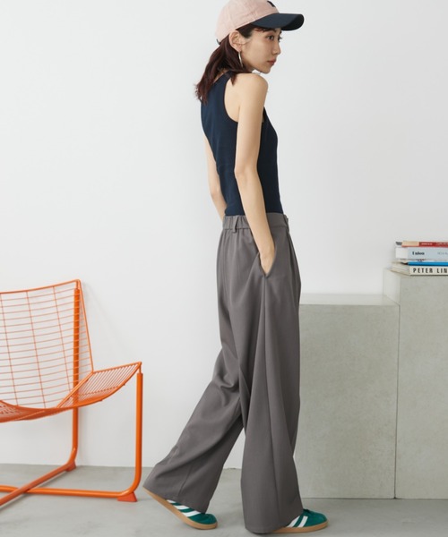 Auntie Rosa Holiday(アンティローザホリデー)の「カップ付きテレコアメスリタンク(タンクトップ・レディース・ブラウン/ネイビー/オフホワイト/ブラック・FREE)」の11枚目の写真