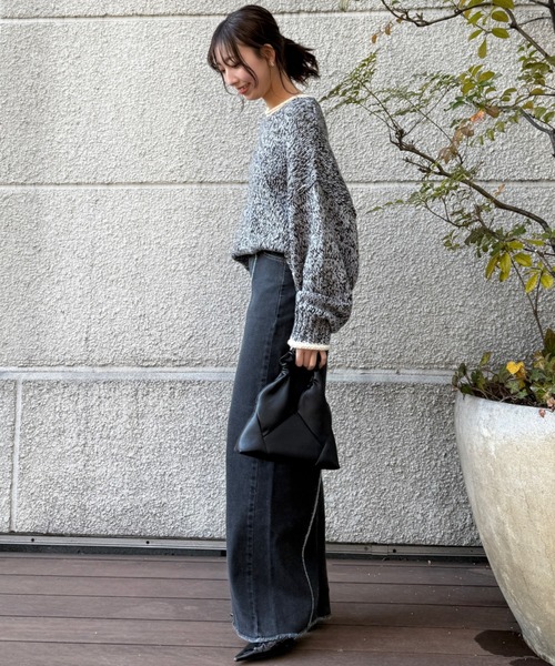 SOMETHING(サムシング)の「SOMETHING LISAフリンジワイドデニムパンツ(デニムパンツ・レディース・ブラック系その他/ライトインディゴブルー・LARGE/MEDIUM/SMALL/X-SMALL)」の19枚目の写真