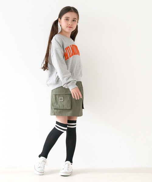 coca（coca）（コカ）の「キッズ　ツイルカーゴポケットスカート（スカート・キッズ・カーキ/ブラック・120/150/130/140）」の3枚目の写真
