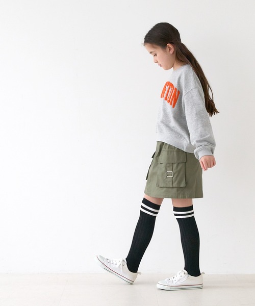 coca（coca）（コカ）の「キッズ　ツイルカーゴポケットスカート（スカート・キッズ・カーキ/ブラック・120/150/130/140）」の5枚目の写真