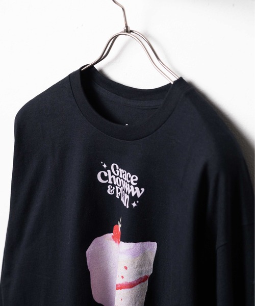 ARCHIVER(アーカイバ)の「【8】【GRACE CHOW FLAN】 L/S ケーキプリントTシャツ(Tシャツ/カットソー・レディース・ベージュ/ブラック・X-LARGE/LARGE/MEDIUM)」の6枚目の写真