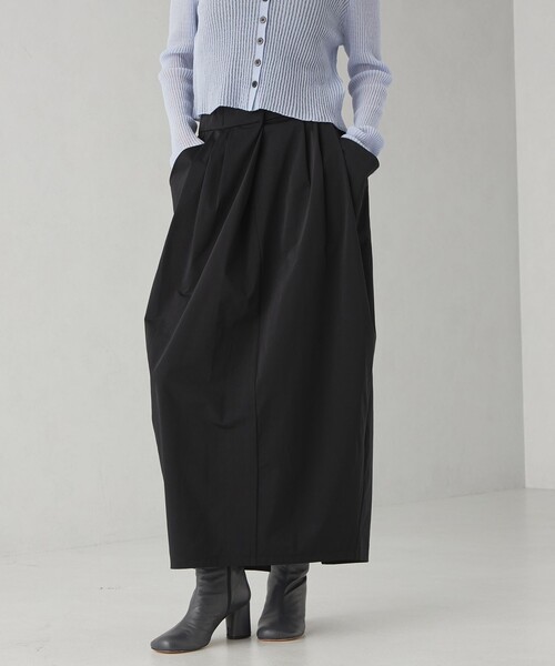 EMMEL REFINES（エメルリファインズ）の「＜EMMEL REFINES＞EMタック タフタジャージ スカート（スカート・レディース・ブラック/オフホワイト・M/S）」の14枚目の写真