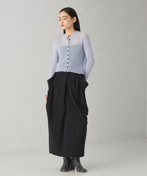 EMMEL REFINES（エメルリファインズ）の「＜EMMEL REFINES＞EMタック タフタジャージ スカート（スカート・レディース・ブラック/オフホワイト・M/S）」の16枚目の写真