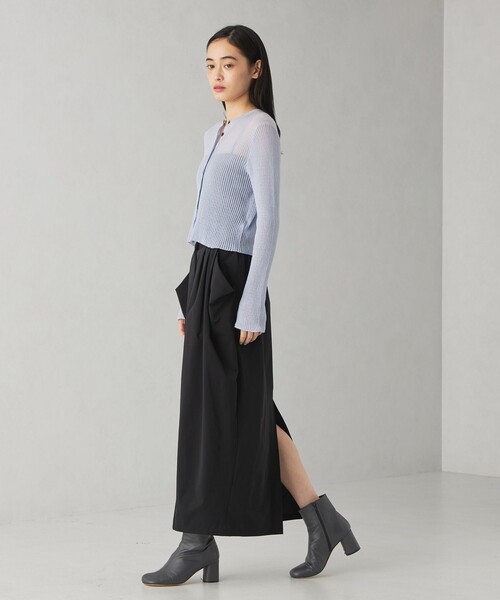 EMMEL REFINES（エメルリファインズ）の「＜EMMEL REFINES＞EMタック タフタジャージ スカート（スカート・レディース・ブラック/オフホワイト・M/S）」の17枚目の写真