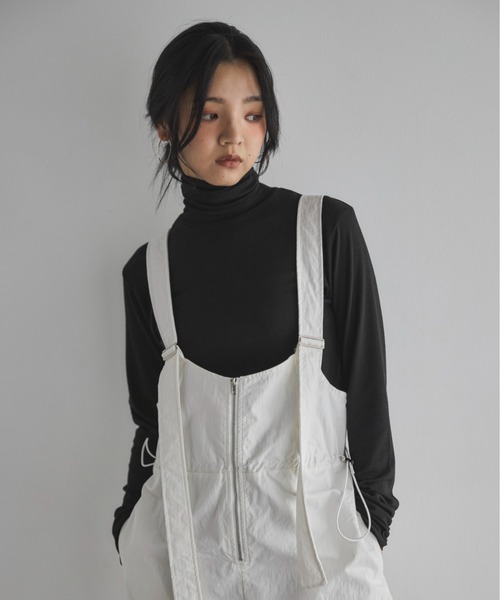 feepur(フェピュール)の「ウール混シアーハイネックロンTee(Tシャツ/カットソー・レディース・ブラック/オフホワイト/チャコールグレー/ブラウン/杢グレー・MEDIUM)」の12枚目の写真