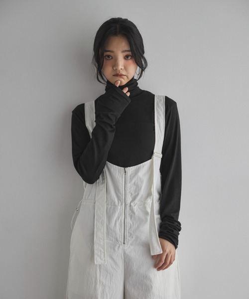 feepur(フェピュール)の「ウール混シアーハイネックロンTee(Tシャツ/カットソー・レディース・ブラック/オフホワイト/チャコールグレー/ブラウン/杢グレー・MEDIUM)」の13枚目の写真