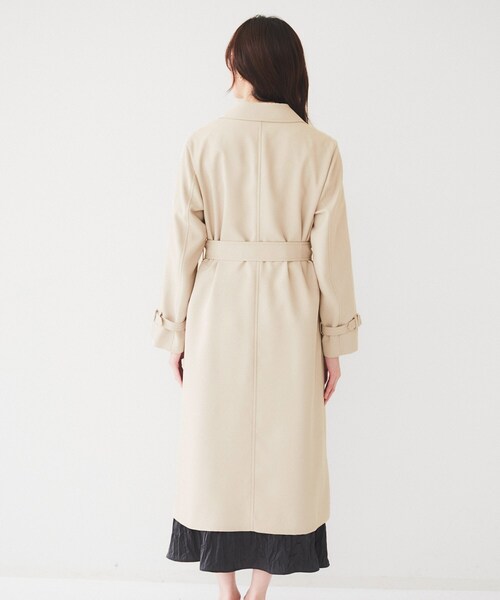 UNTITLED（アンタイトル）の「【通勤】バックサテン トレンチコート（トレンチコート・レディース・ネイビー/ベージュ・44/02/03/04/46/48/50/42/00/01）」の16枚目の写真