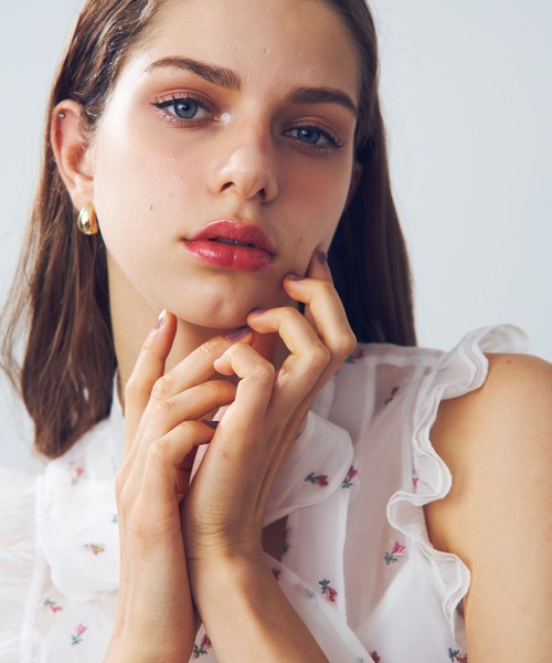 DEICY(デイシー)の「ミニスパンコールフラワーブラウス(シャツ/ブラウス・レディース・ホワイト/サックスブルー・FREE)」の5枚目の写真