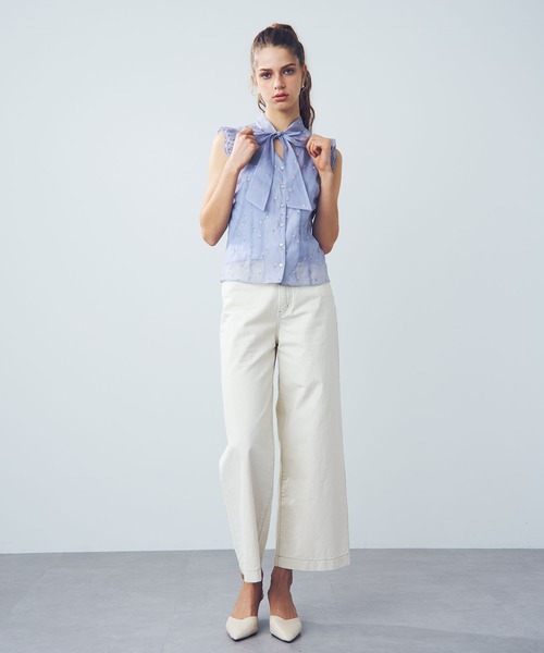 DEICY(デイシー)の「ミニスパンコールフラワーブラウス(シャツ/ブラウス・レディース・ホワイト/サックスブルー・FREE)」の17枚目の写真