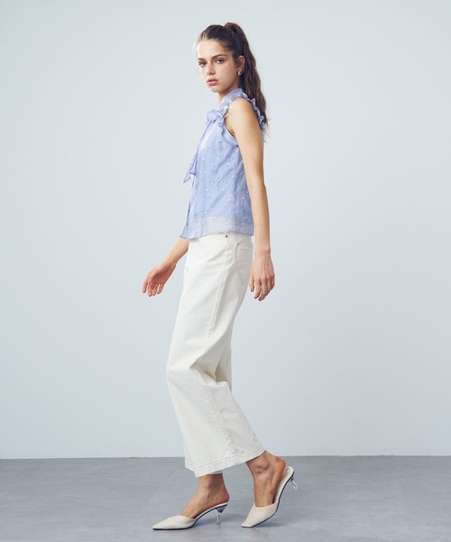 DEICY(デイシー)の「ミニスパンコールフラワーブラウス(シャツ/ブラウス・レディース・ホワイト/サックスブルー・FREE)」の18枚目の写真