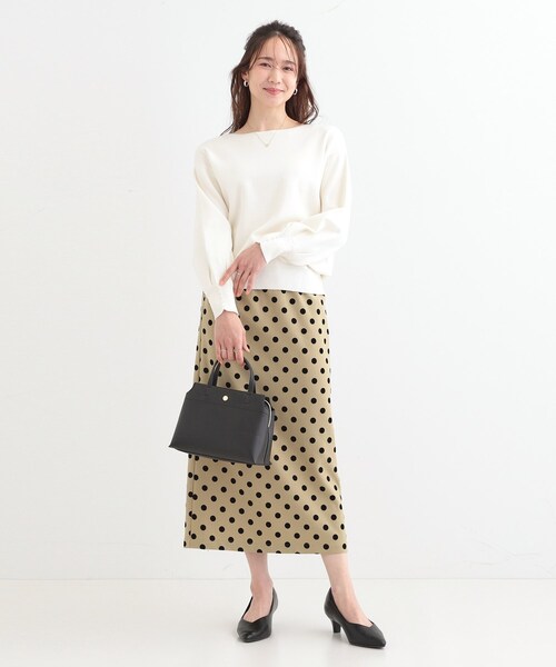 DRESKIP(ドレスキップ)の「【洗える/S-LL】大人上品 お袖パール調ボタン付き ボートネックニット(ニット/セーター・レディース・ネイビー/ベビーピンク/イエロー系その他/オフホワイト・01/04/03/02)」の21枚目の写真