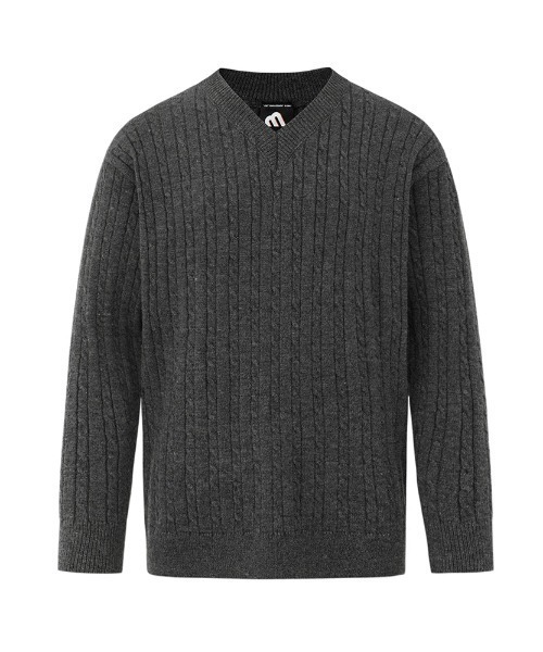 Otte(オッテ)の「Vネックグレーニット(ニット/セーター・メンズ・グレー・LARGE/X-LARGE/MEDIUM/XX-LARGE)」の11枚目の写真
