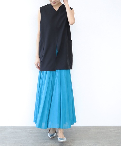 TITE IN THE STORE（ティテ　インザ　ストア）の「【前後2WAY】ノースリーブジレブラウス（シャツ/ブラウス・レディース・チャコールグレー/ブラック・38）」の7枚目の写真