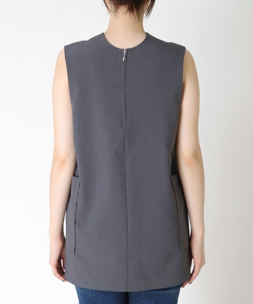 TITE IN THE STORE（ティテ　インザ　ストア）の「【前後2WAY】ノースリーブジレブラウス（シャツ/ブラウス・レディース・チャコールグレー/ブラック・38）」の12枚目の写真