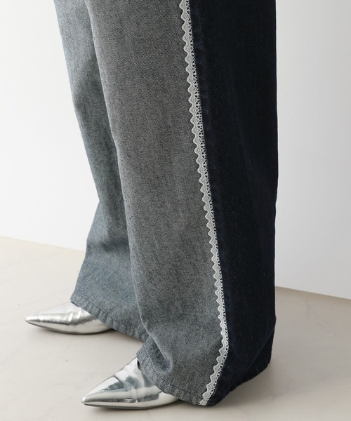 RAGEBLUE（レイジブルー）の「サイドレース/ドッキングワンウォッシュルーズデニム（デニムパンツ・レディース・インディゴブルー・MEDIUM/SMALL）」の17枚目の写真