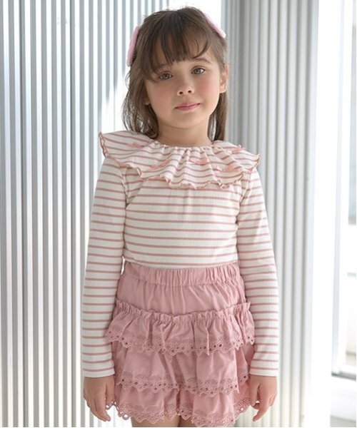 まろ@断捨離専用 COLLEGE STRIPED L/S TEE セット販売 セール】【前後どっちでもOK!】衿つき長袖Tシャツ（Tシャツ/カットソー