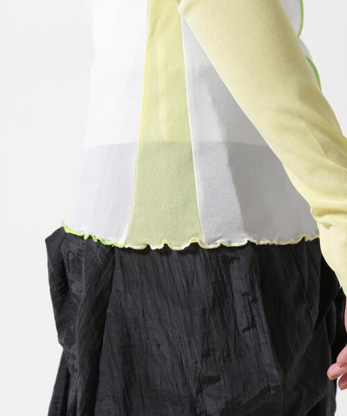 AULA AILA(アウラアイラ)の「AULA AILA/アウラアイラ/別注チュールカラーブロックインナー(Tシャツ/カットソー・レディース・ブラック/ホワイト・0)」の16枚目の写真
